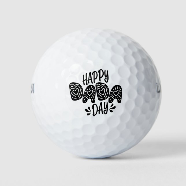 Balles De Golf Joyeuse fête du Dada Bonne Fête des pères | Boules (Devant)