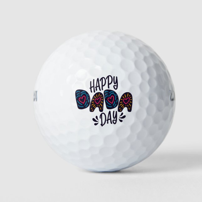 Balles De Golf Joyeuse fête du Dada Bonne Fête des pères | Boules (Devant)