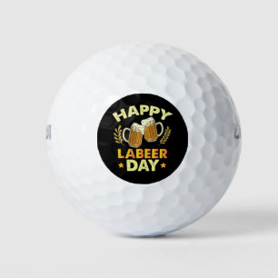 Balles De Golf Joyeuse Fête du Labeer Jour de la Fête du Travail