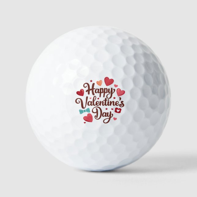 Balles De Golf Joyeuse Saint-Valentin (Recto)