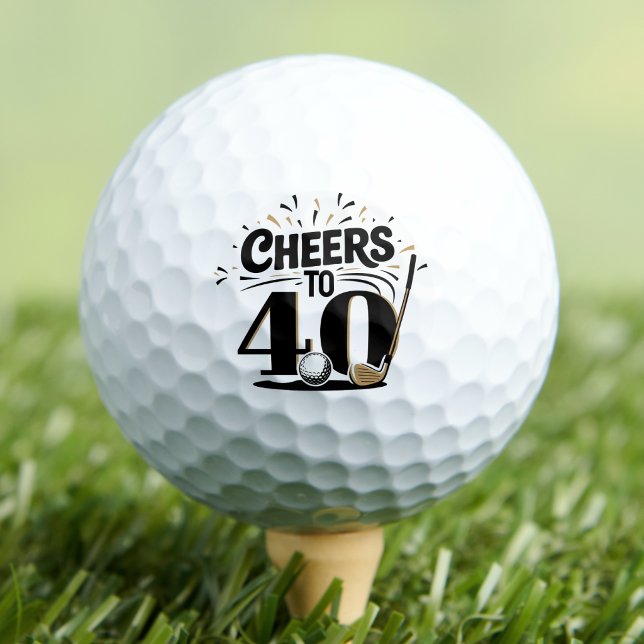 Balles De Golf Joyeux 40e Anniversaire (Fun 40th Birthday Golf Balls)