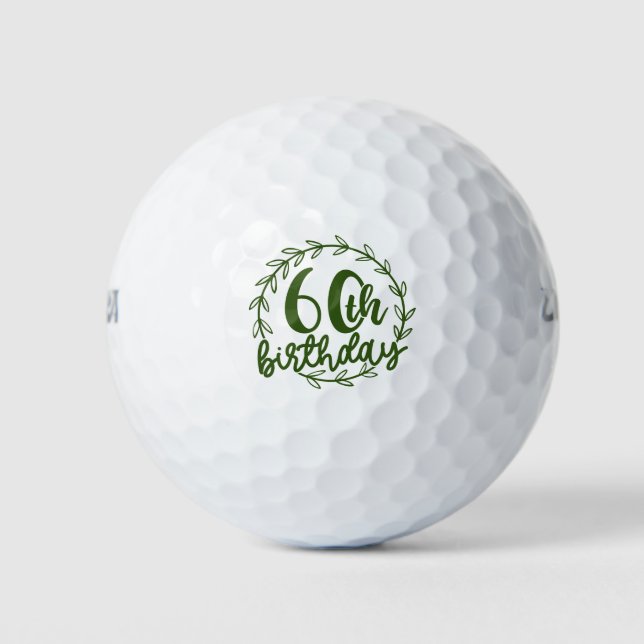 Balles De Golf Joyeux 60e anniversaire (Devant)