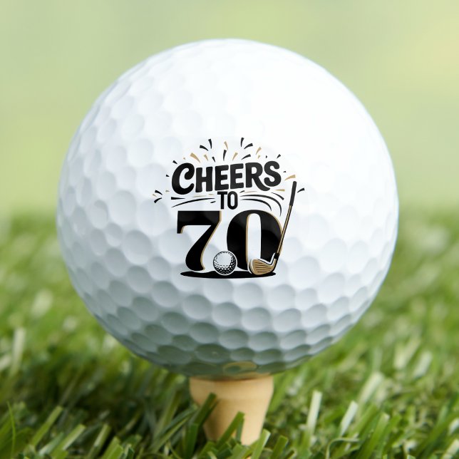 Balles De Golf Joyeux 70e Anniversaire (Fun 70th Birthday Golf Balls)