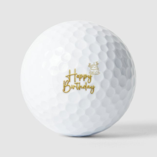 Balles De Golf Joyeux anniversaire (Recto)
