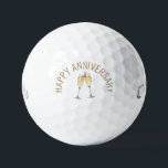 Balles De Golf Joyeux anniversaire Champagne Toast Callaway<br><div class="desc">Joyeux Anniversaire Golf Balls. Deux Lunettes de Champagne en torréfaction. Generic.</div>