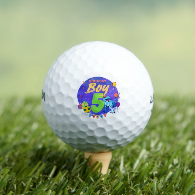 Balles De Golf Joyeux anniversaire garçon 5e anniversaire Dinosau (T-shirt Insitu)