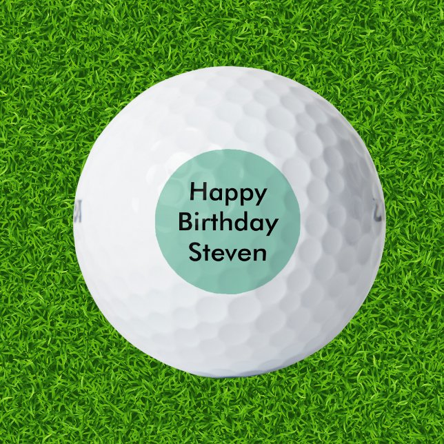 Balles De Golf Joyeux Anniversaire Nom personnalisé (Créateur téléchargé)