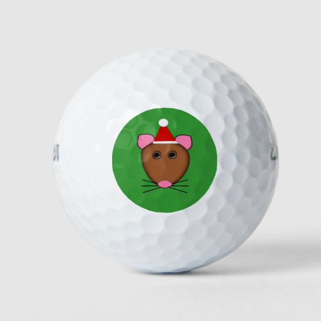 Balles De Golf Joyeux Christmas Mouse Golf Ball (Devant)
