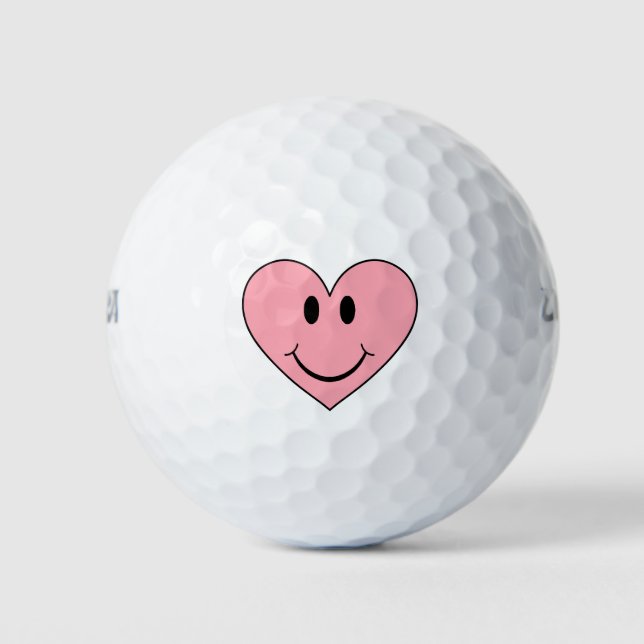 Balles De Golf Joyeux Coeur du visage (Devant)