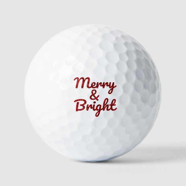 Balles De Golf Joyeux et Lumineux Noël (Recto)