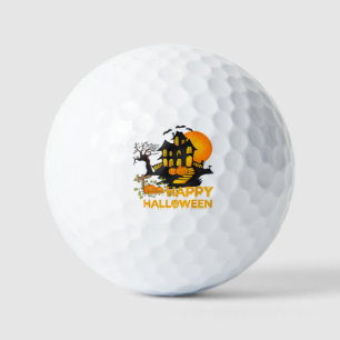 Balles De Golf Joyeux Halloween Citrouille Squelettique Maison Ha