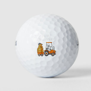 Balles De Golf Joyeux Halloween Skeleton équitation Tracteur Garç