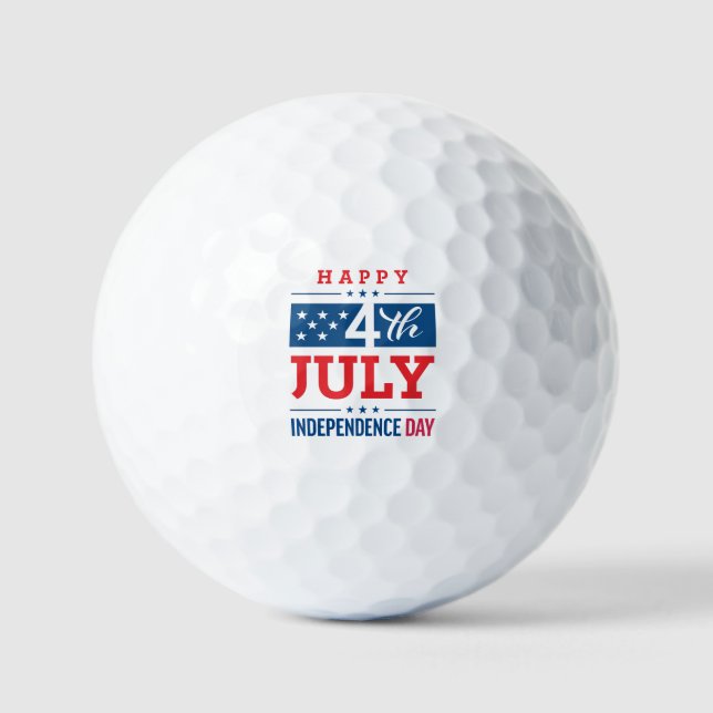 Balles De Golf Joyeux Jour de l'Indépendance 4 juillet (Recto)