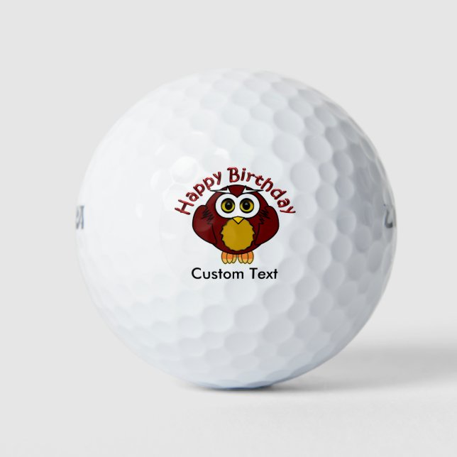 Balles De Golf Joyeux Jour de Noël - Chouette Sage Avec Texte Cou (Devant)