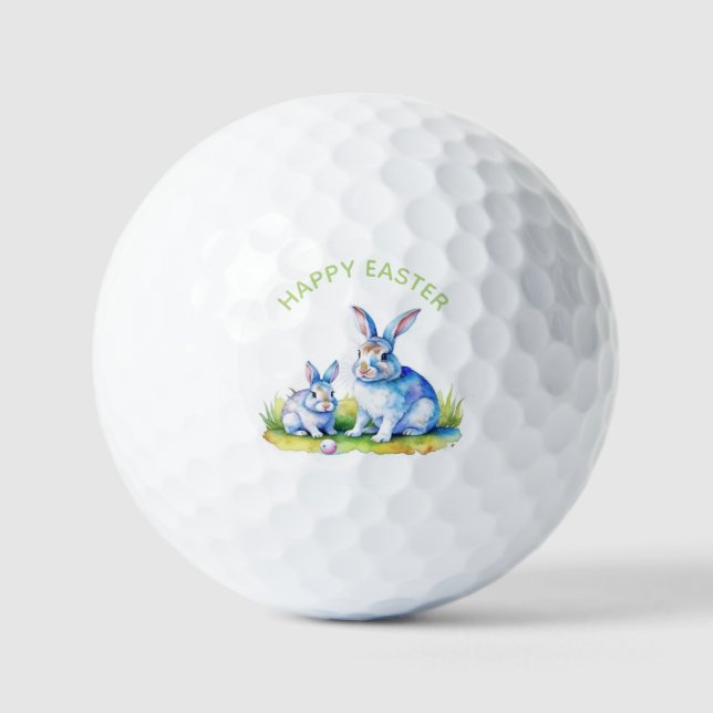 Balles De Golf Joyeux Lapin de Pâques (Recto)
