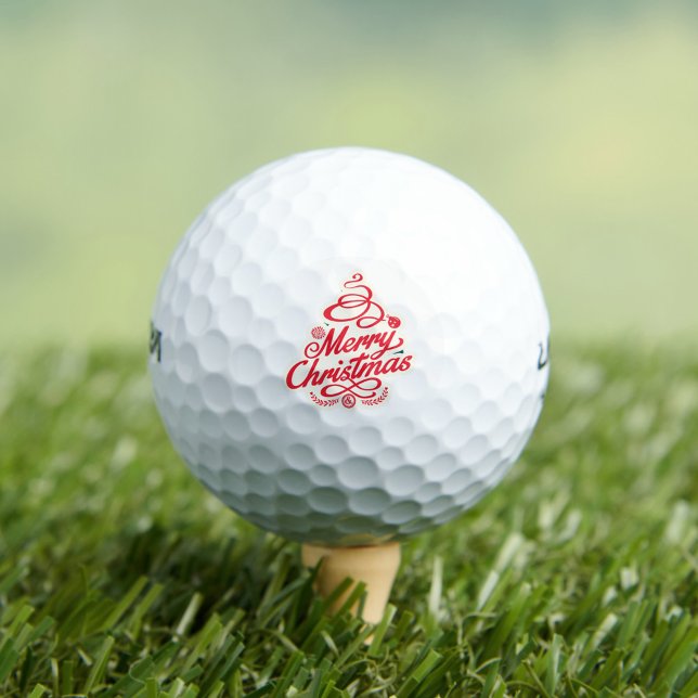 Balles De Golf Joyeux Noël (A festive golf ball with a Merry Christmas Design!)
