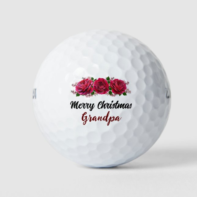 Balles De Golf Joyeux Noël Arbre Festif Vacances Design cadeau (Devant)