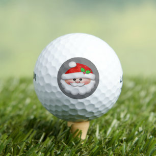 Balles De Golf Joyeux Noël avec visage Père Noël pour enfants