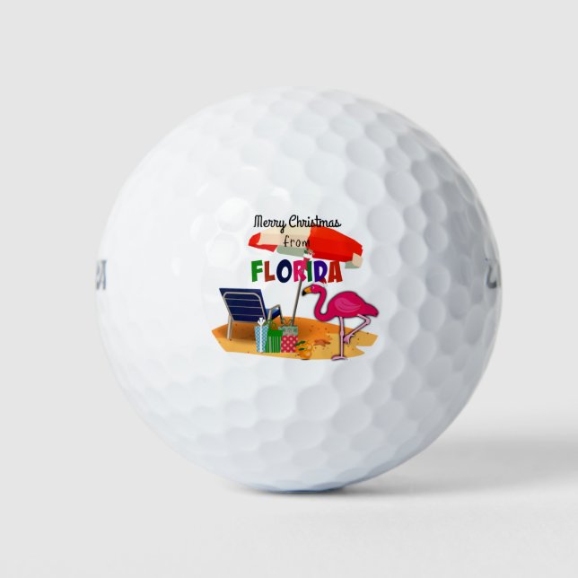 Balles De Golf Joyeux Noël de Floride (Devant)