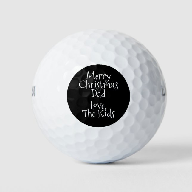 Balles De Golf Joyeux Noël Papa Nom personnalisé (Devant)