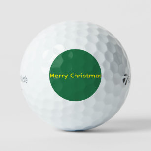 Balles De Golf Joyeux Noël vert