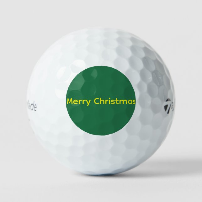 Balles De Golf Joyeux Noël vert (Recto)