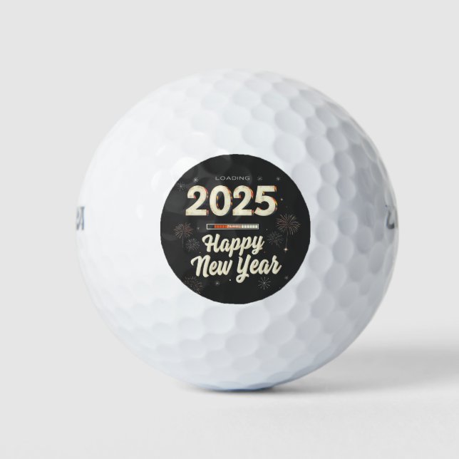 Balles De Golf Joyeux Nouvel An 2025 Famille correspondant (Devant)