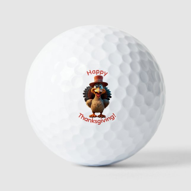 Balles De Golf Joyeux Thanksgiving (Recto)