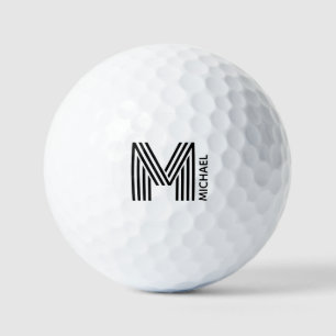 Balles De Golf Just Initial et Nom . un blanc simple