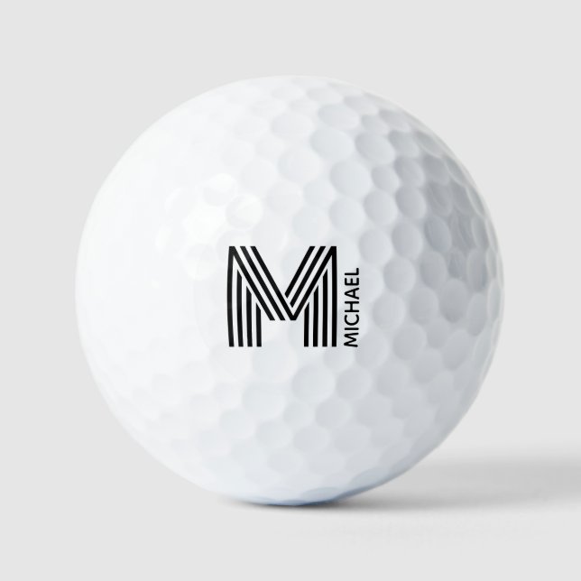 Balles De Golf Just Initial et Nom . un blanc simple (Recto)