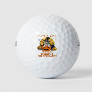 Balles De Golf Juste Une Fille Qui Aime Husky Et Halloween Husky