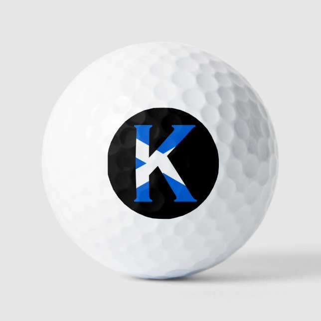Balles De Golf K Monogram superposé sur Scottish Flag va gbcnt (Recto)