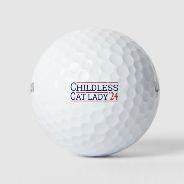 Balles De Golf Kamala Harris - Enfless Cat Lady 2024 I (Devant)