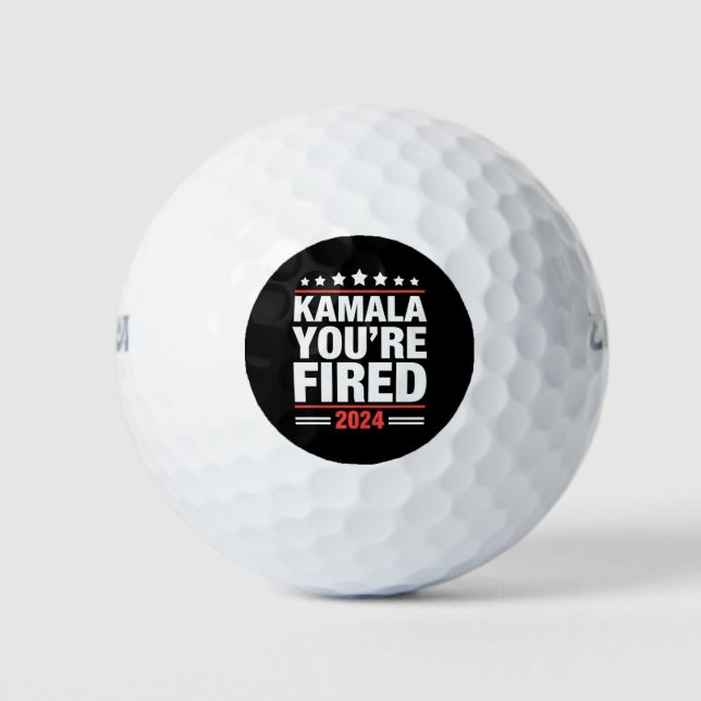 Balles De Golf Kamala Vous êtes Virée Kamala Harris 2024 (Devant)
