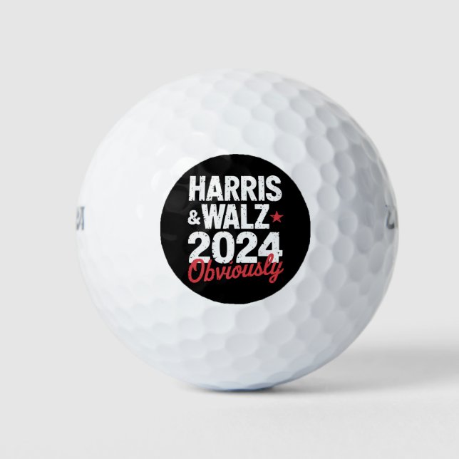 Balles De Golf Kamala Walz Évidemment 2024 Harris Waltz 2024 (Devant)