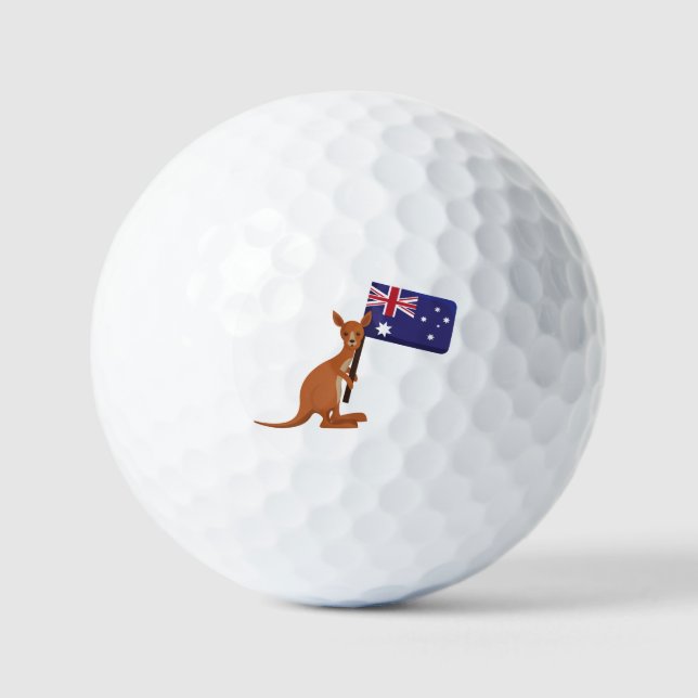 Balles De Golf kangourou drapeau australie (Recto)
