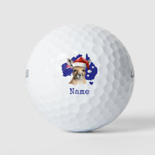 Balles De Golf Kangourou sur le drapeau australien 
