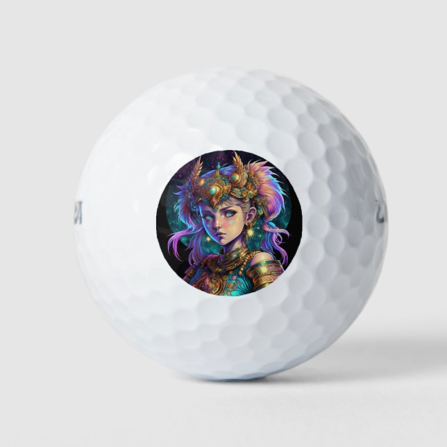 Balles De Golf Kawaii fille guerrière spatiale (Devant)