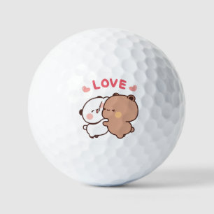 Balles De Golf Kawaii Panda Bear, couple Animaux Carte d'annivers