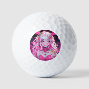 Balles De Golf Kawaii Pinkcore Imaginaire Demon Anime Girl