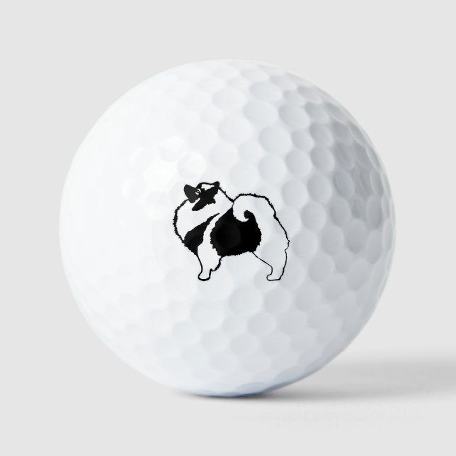 Balles De Golf Keeshond Graphics - Cute Original Chig Art (Recto)