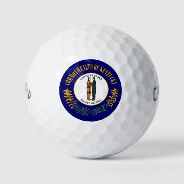 Balles De Golf Kentucky : Drapeau d'État américain du Commonwealt (Devant)
