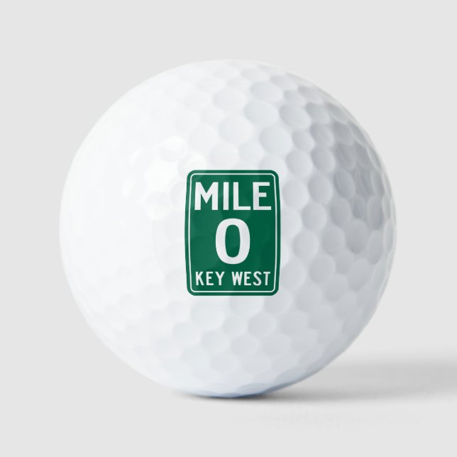 Balles De Golf Key West Mile 0, Floride États-Unis (Recto)
