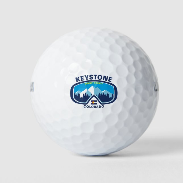 Balles De Golf Keystone Colorado Mountain Ski Goggings (Devant)