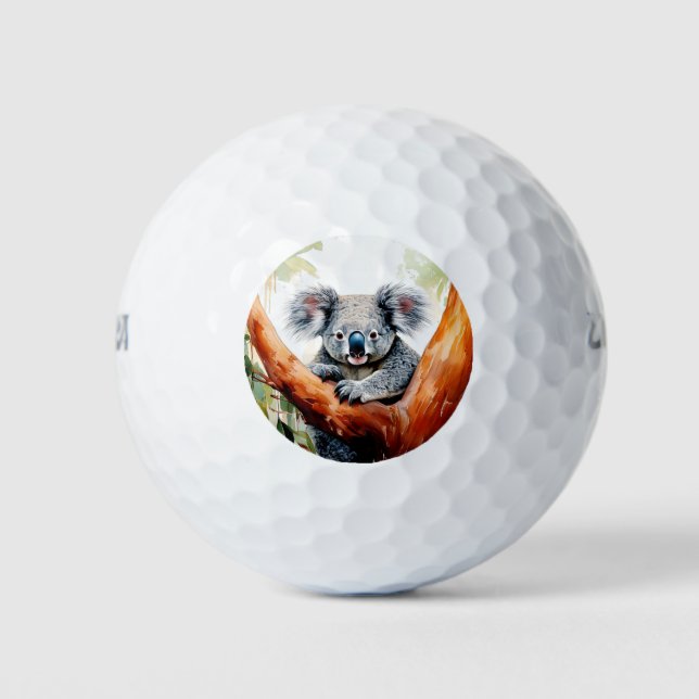 Balles De Golf Koala assise dans un gommier (Devant)