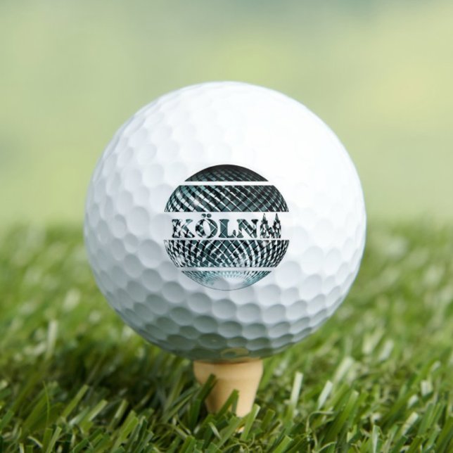 Balles De Golf Köln Diskokugel en blau de platine (Créateur téléchargé)