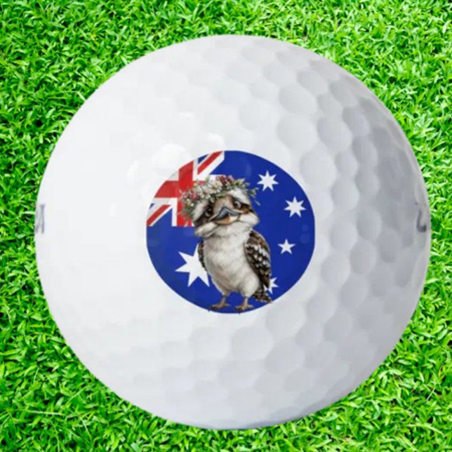 Balles De Golf Kookaburra Australien True-Blue    (Aussie True-Blue Kookaburra Golf Balls bring the spirit of Australia to the fairway)