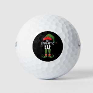 Balles De Golf La famille d'elfes sarcastiques assortie pour Noël