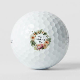 Balles De Golf La fête des mères avec fleur rose