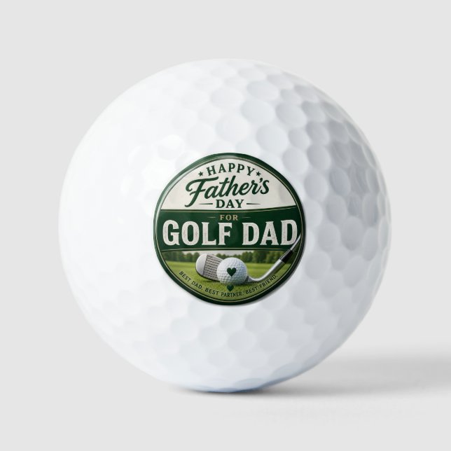 Balles De Golf La Fête des Pères Golf Papa  (Recto)